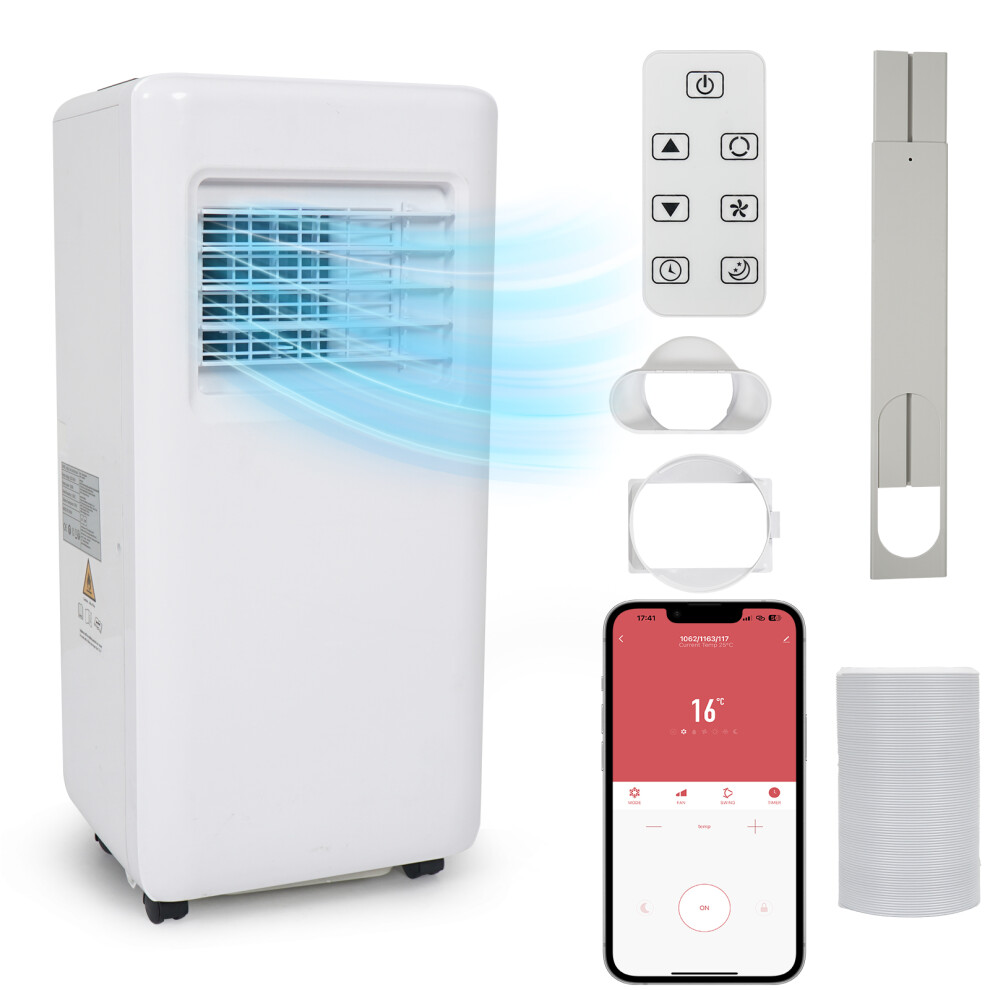 9000BTU Air Conditioner 4 In 1 Portable Cooling Unit WiFi Remote Touch