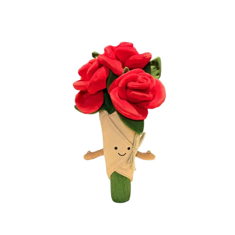 Bonxaif Amuseables Rose Bouquet Of Flowers Stuffed Toy Kids Gift For Girlfriend Plush