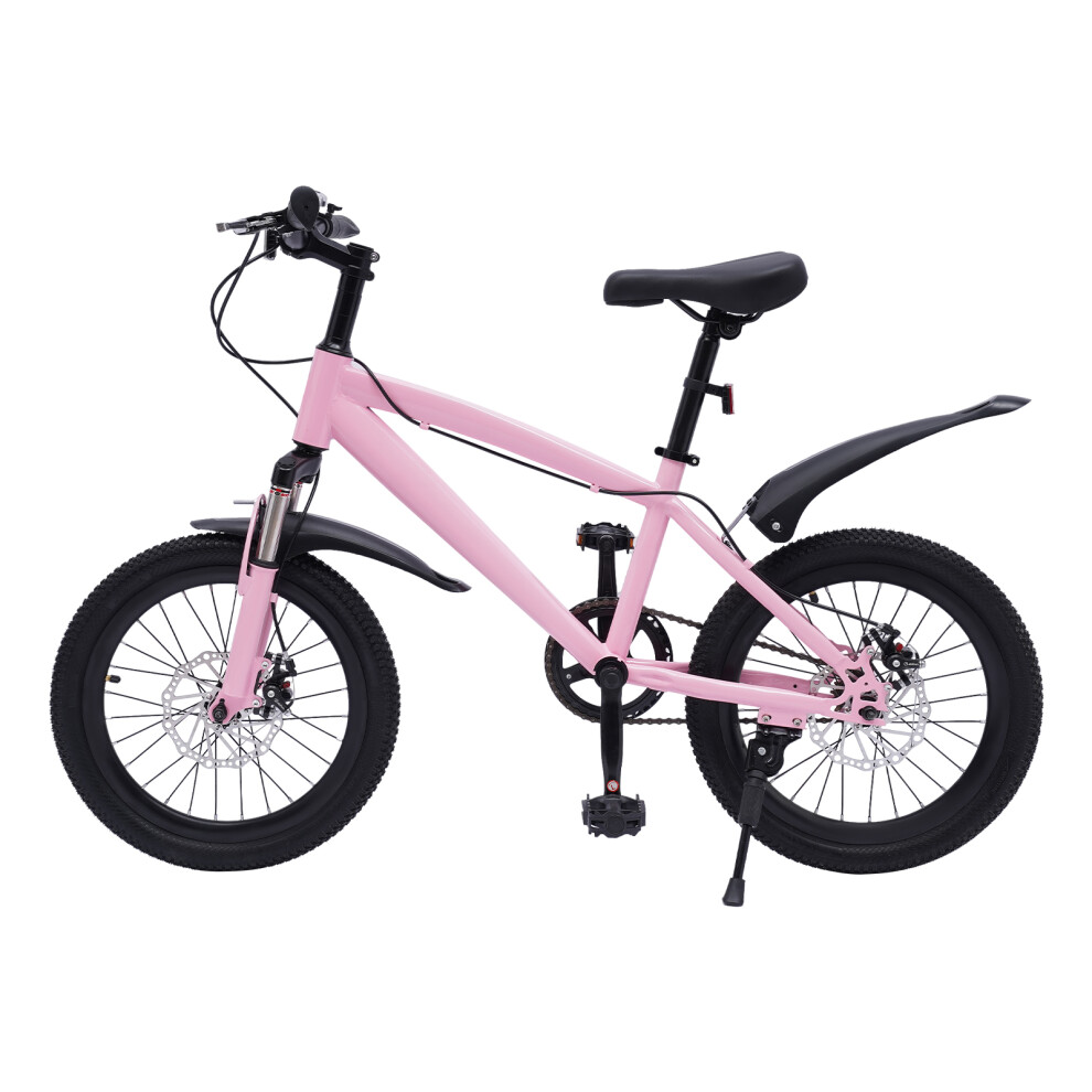18 Inch Girls Bike with Basket Kids Bicycle for 5-8Years Old