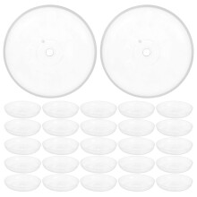 (As show, One size) 200pcs Clear Candle Bobeches For Candlestick Cake Candle Anti-dripping Trays Candle Drip Protectors