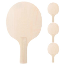 (As show, One size) 4Pcs DIY Table Tennis Paddle Blanks Unpainted Table Tennis Rackets for Kids Adults Wood Blank Table Tennis Rackets Painting Paddle Crafts