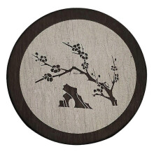 (As show, One size) 4 Inch Inkstone Ink Grinding Tool Calligraphy Painting Tool with Cover Lid