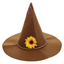 (As show, One size) Decorative Halloween Hat Scarecrow Cosplay Hat Witch Hat Ornament Scarecrow Prop Halloween Photo Prop Scarecrow Accessory Women Cosplay Witch Hat
