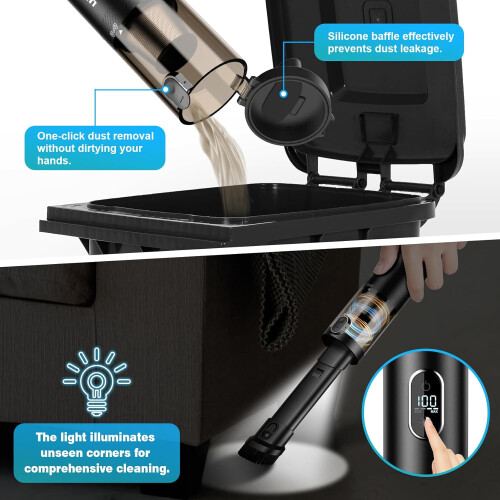 Handheld Vacuum Cordless, Portable Car Vacuum 2