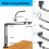 Overhead Tripod for Phone with Ring Light Desktop Cellphone 5