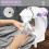 Beginner mini sewing machine, electric sewing machine with sewing tools, battery and expansion table, children's gift (white) 5