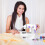 Beginner mini sewing machine, electric sewing machine with sewing tools, battery and expansion table, children's gift (white) 11