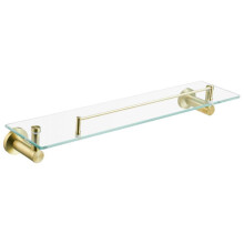 Manissa Tempered Glass Bathroom Shelf with Stainless Steel Bar