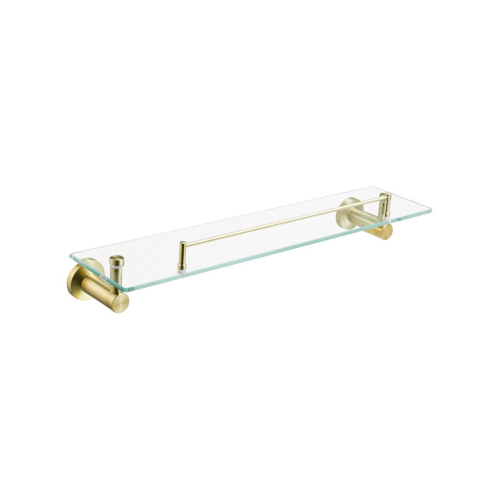 Manissa Tempered Glass Bathroom Shelf with Stainless Steel Bar