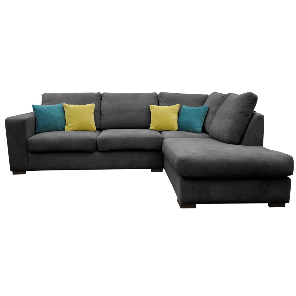 Dakota Fabric Right Grey Corner Sofa Suite-image-OPC-PGNSJD8-NEW