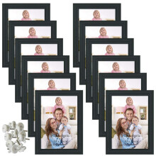 giftgarden 4x6 Picture Frame Black Photo Frames Bulk for Wall or Tabletop Set of 12