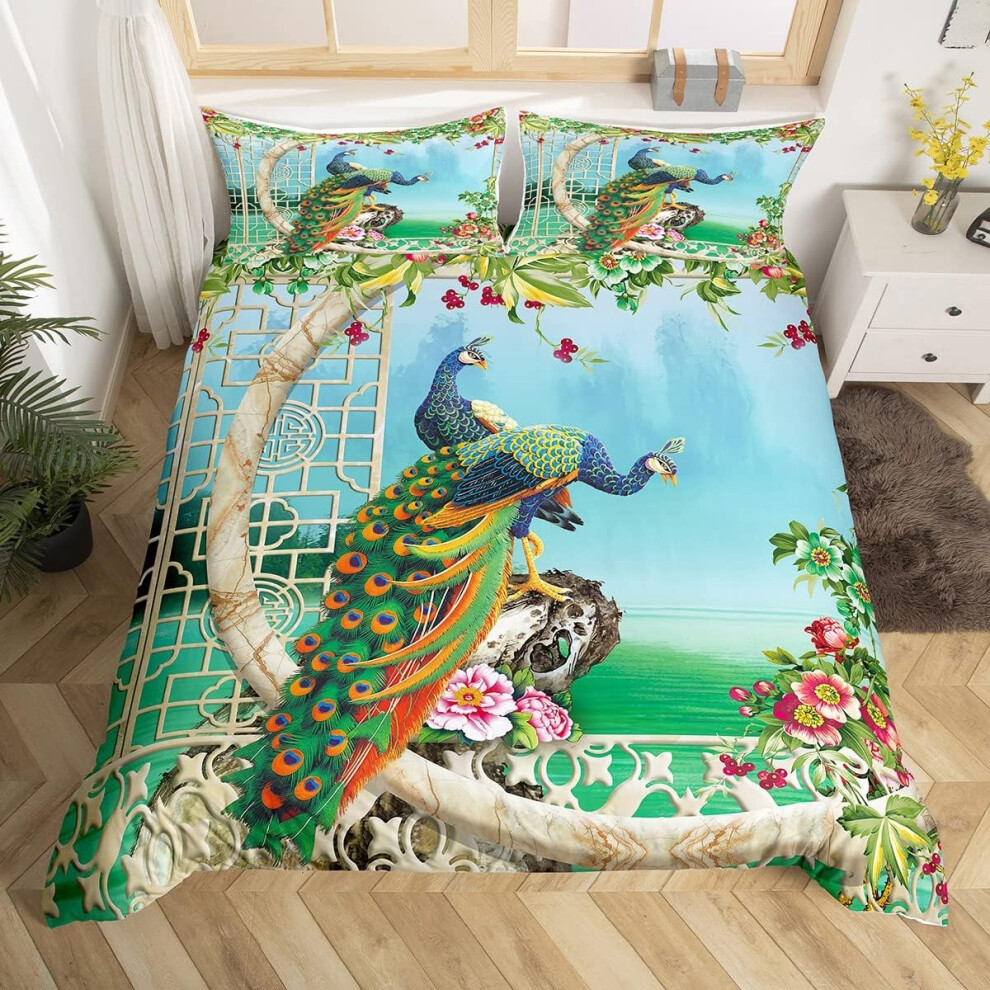 (Double, Multi 16) Sailboat Bedding Set Nautical Decor Duvet Cover Double Size Blue Retro Sailboat Bedding Soft Duvet Cover Compass Anchor Pattern Dec