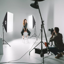 2 X 135W Softbox Lighting Kit Video Photo Soft Box Continuous Light Stand Studio