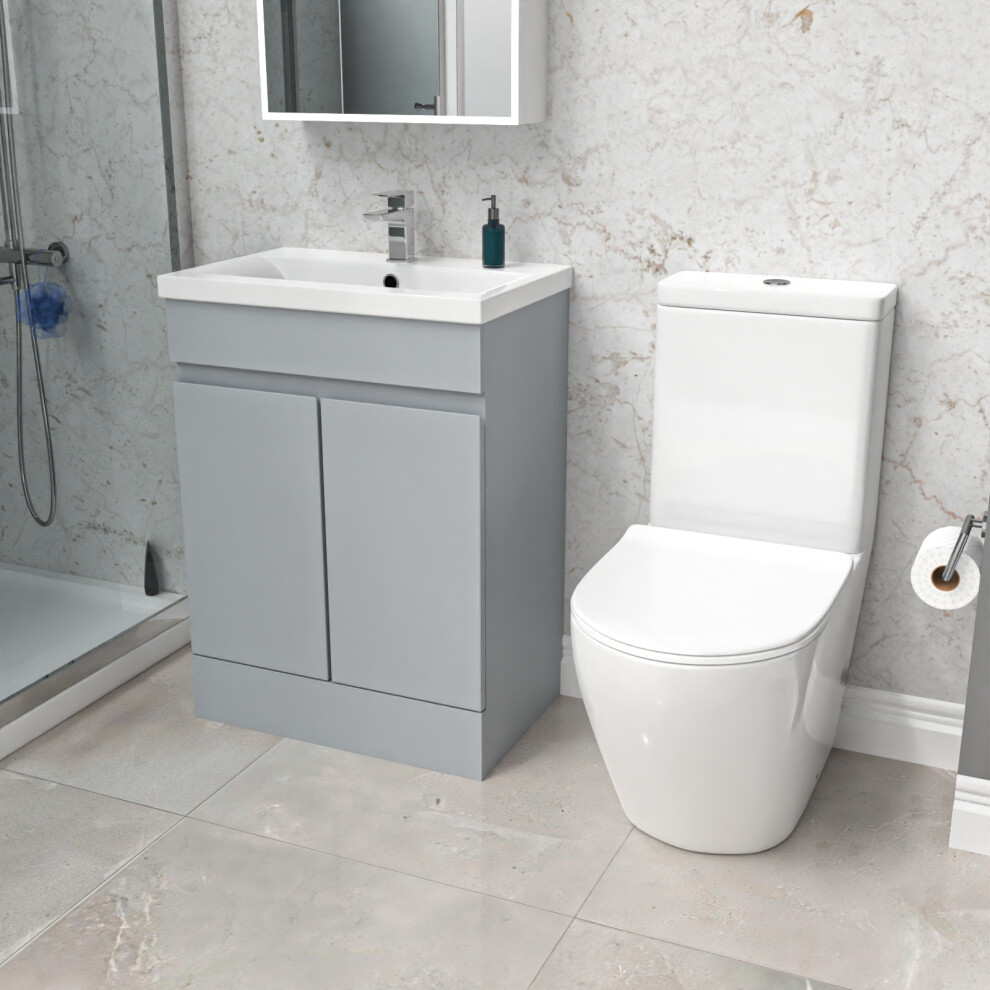 Nes Home 600mm Matte Grey Basin Vanity & Close Coupled Toilet Set-image-OPC-PGNSSTK-NEW