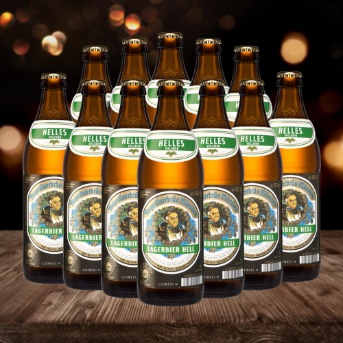 Augustiner Helles German Lager 500ml Bottles - 5.2% ABV (12 Multipack) 1