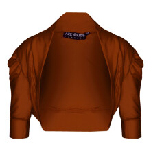 (9-10 Years, Brown) New Kids Girls Ruched Sleeve Stylish Shrug Bolero Cropped Cardigan 2-13 Years