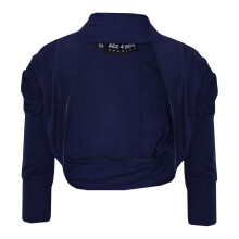 (5-6 Years, Navy) New Kids Girls Ruched Sleeve Stylish Shrug Bolero Cropped Cardigan 2-13 Years