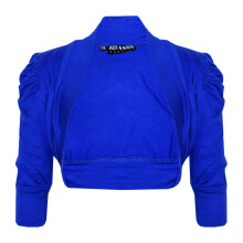 (11-12 Years, Royal Blue) New Kids Girls Ruched Sleeve Stylish Shrug Bolero Cropped Cardigan 2-13 Years
