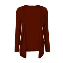 (4-5 Years, Brown) Kids Girls Plain Open Boyfriend Cardigan Long Sleeves Fashion Top Age 2-13 Years