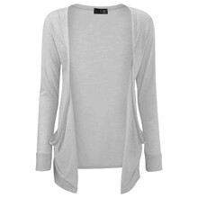 (2-3 Years, Grey) Kids Girls Plain Open Boyfriend Cardigan Long Sleeves Fashion Top Age 2-13 Years