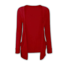 (5-6 Years, Red) Kids Girls Plain Open Boyfriend Cardigan Long Sleeves Fashion Top Age 2-13 Years