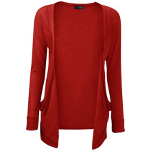 (9-10 Years, Red) Kids Girls Plain Open Boyfriend Cardigan Long Sleeves Fashion Top Age 2-13 Years