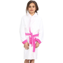 (2-3 Years, Pink & White) Kids Girls Bathrobe 3D Animal Dressing Gown