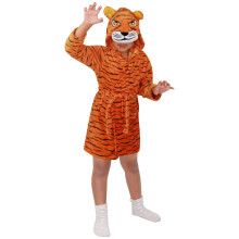 (9-10 Years, Tiger) Kids Girls Bathrobe 3D Animal Dressing Gown