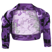 (13 Years, Camo Purple) Kids Girls Shrug Bolero Cropped Cardigan 2-13 Yr