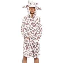 (7-8 Years, Giraffe) Girls Boys Bath Robe Animal Unicorn Dressing Gown 2-13