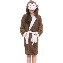 (11-12 Years, Monkey) Girls Boys Bath Robe Animal Unicorn Dressing Gown 2-13