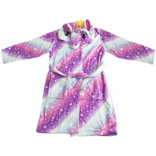(13 Years, Pink Galaxy) Girls Boys Bath Robe Animal Unicorn Dressing Gown 2-13