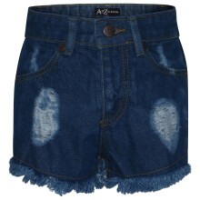 (7-8 Years, Mid Blue) Girls Shorts Bermuda Skinny Ripped Jeans Hot Pants