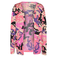 (2-3 Years, Camo Baby Pink) Girls Plain Open Boyfriend Cardigan Top 2-13 Years