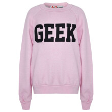 (13 Years, Baby Pink) Kids Girls Boys GEEK Print Jumper Sweat Shirt 7-13