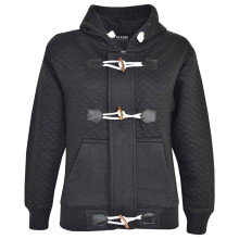 (13 Years, Black) Girls Boys Duffel Quilted Fleece Hooded Jacket 5-13