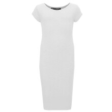 (13-14 Years, White) Gilrs Midi Dress Kids Plain Bodycon Stylish Fashion