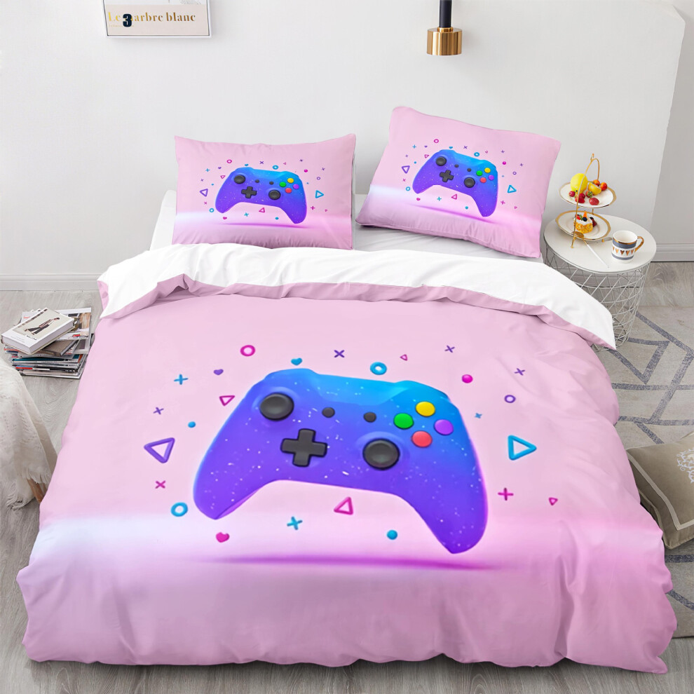 (Gamepad 3037, 173*218cm) New digital printing three-piece set game controller quilt cover for foreign trade European and American size quilt cover 3D-image-OPC-PGNSXRW-NEW