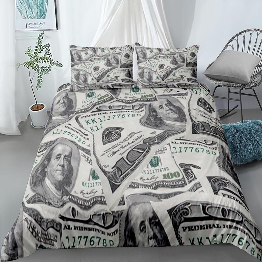 (Banknote 1029, 220*240cm) New 3D Home Textile Banknote Series Duvet Cover Foreign Trade Digital Printing Three-Piece Set Digital Printing Bedding Set-image-OPC-PGNSYH9-NEW