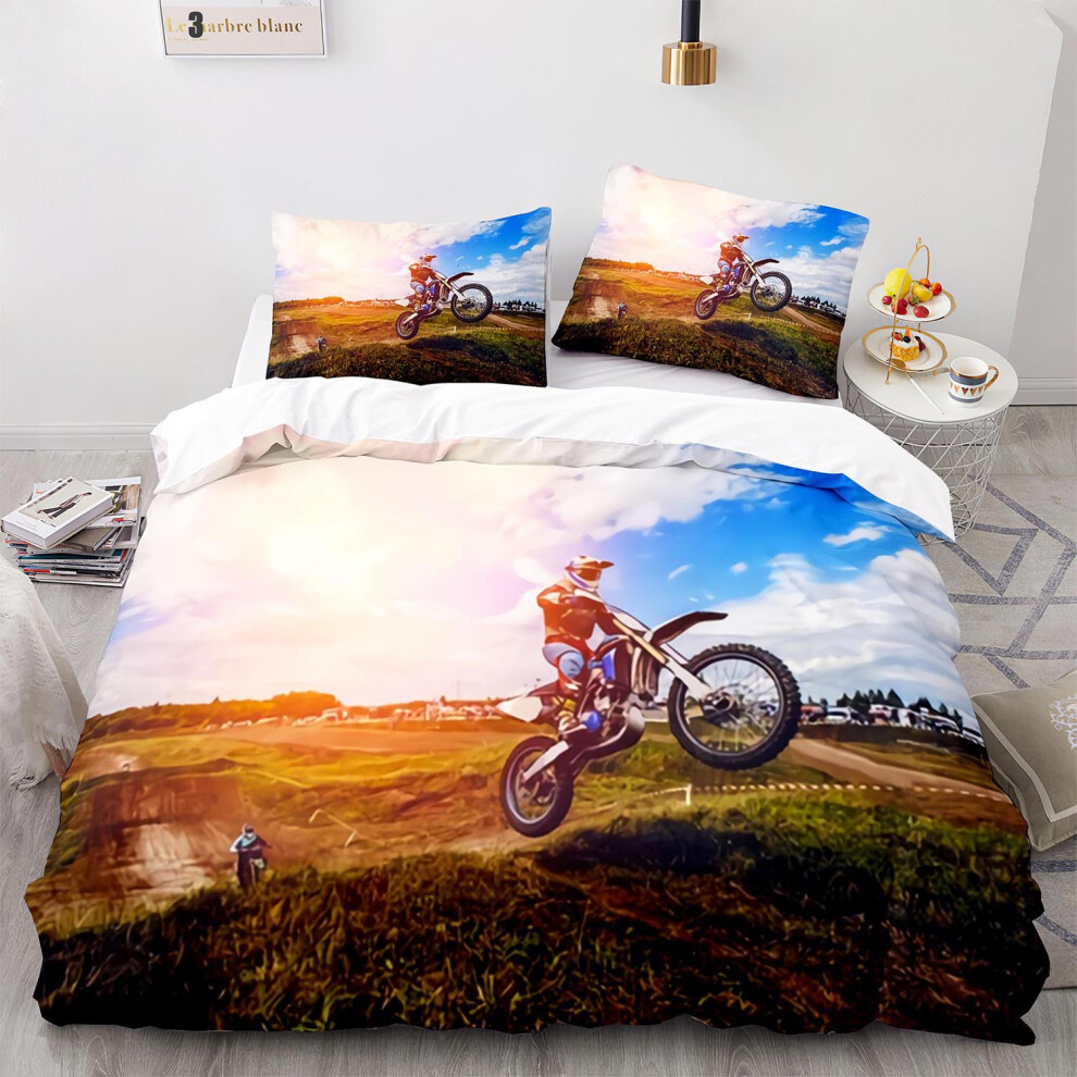 (Motocross 3016, 173*218cm) New digital printing three-piece set off-road motorcycle quilt cover foreign trade European and American size quilt cover-image-OPC-PGNT5TF-NEW