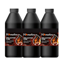 Homefire BBQ Lighting Fluid 1L ( Pack of 3) | Odourless & Quick Ignition | Safe Charcoal Starter for Barbecues & Fire Pits