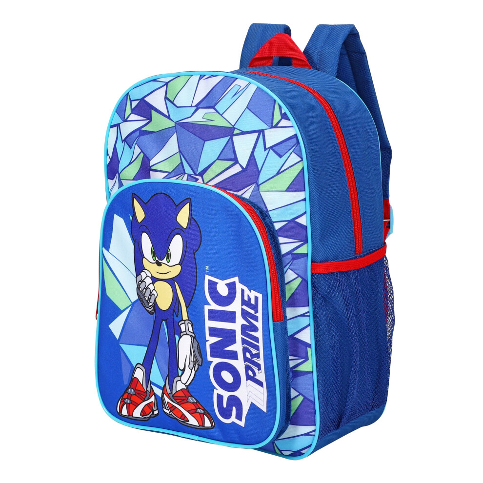 Sonic the Hedgehog Childrens Backpack Bag with side mesh pocket