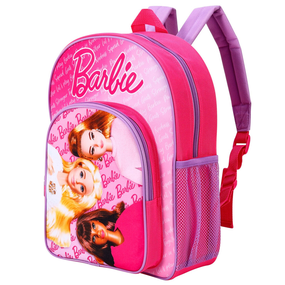 Barbie Kids Premium Backpack School Rucksack Travel Bag, Multicolour