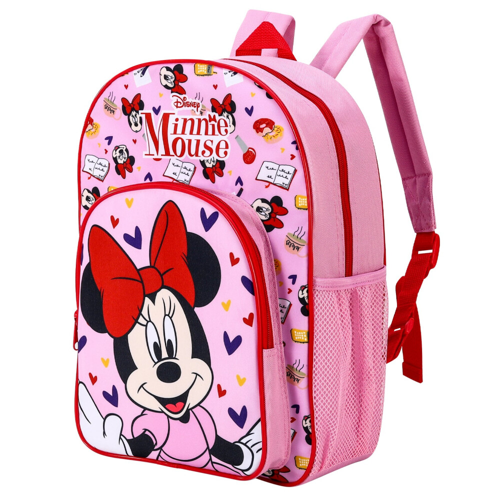 Disney Minnie Mouse Childrens Backpack Bag Boys Girls With Side Mesh Pocket