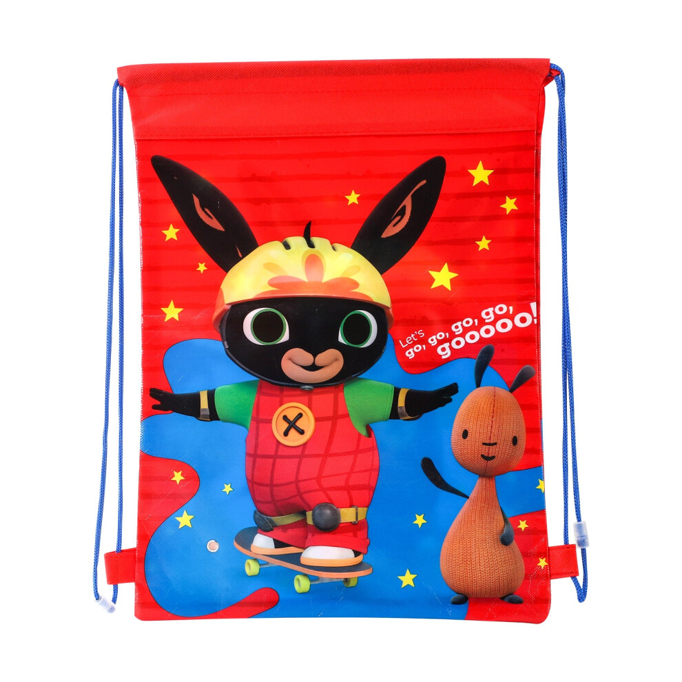 Bing Kids Drawstring Sports Gym School Bag Lightweight Multicolour