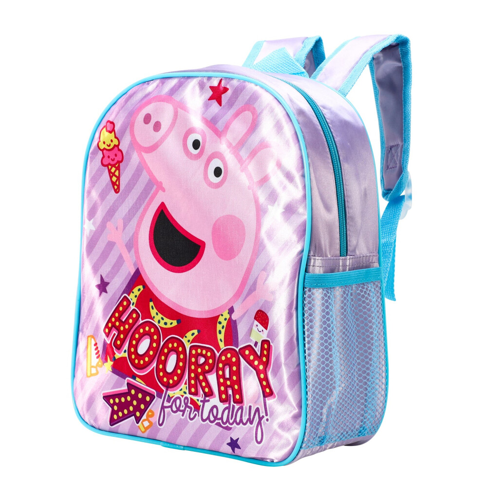 Peppa Pig Kids Premium Backpack Rucksack Bag with side mesh pocket