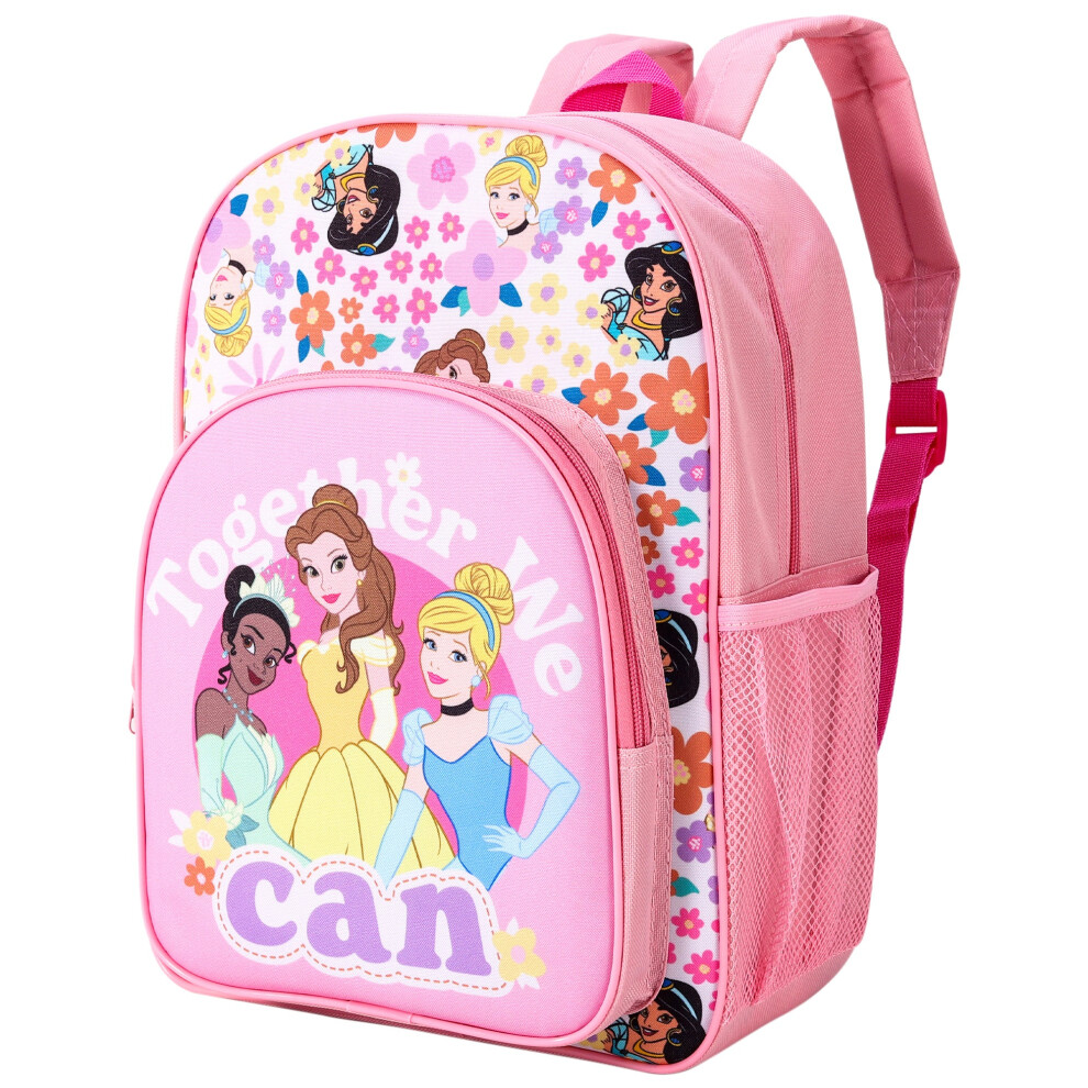 Disney Princess Childrens Backpack Bag with side mesh pocket