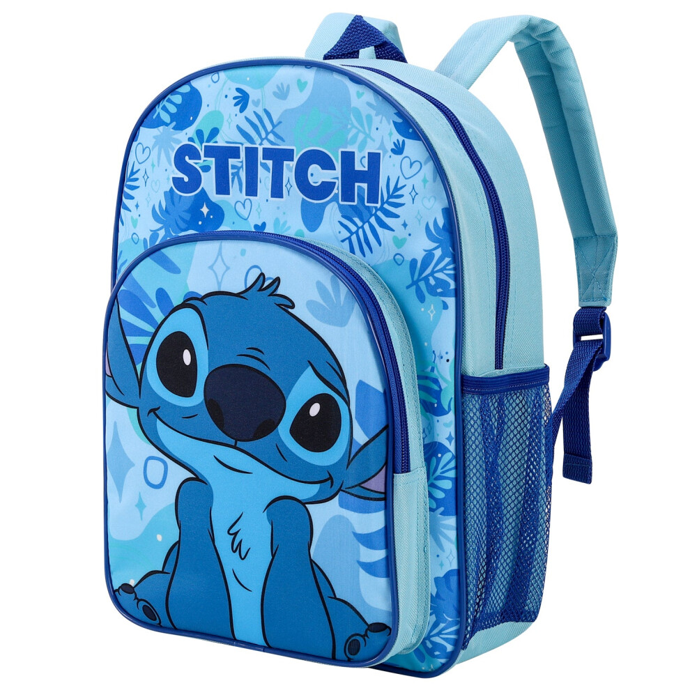 New Disney Unisex Stitch Childrens Backpack Bag Boys Girls With Side Mesh Pocket