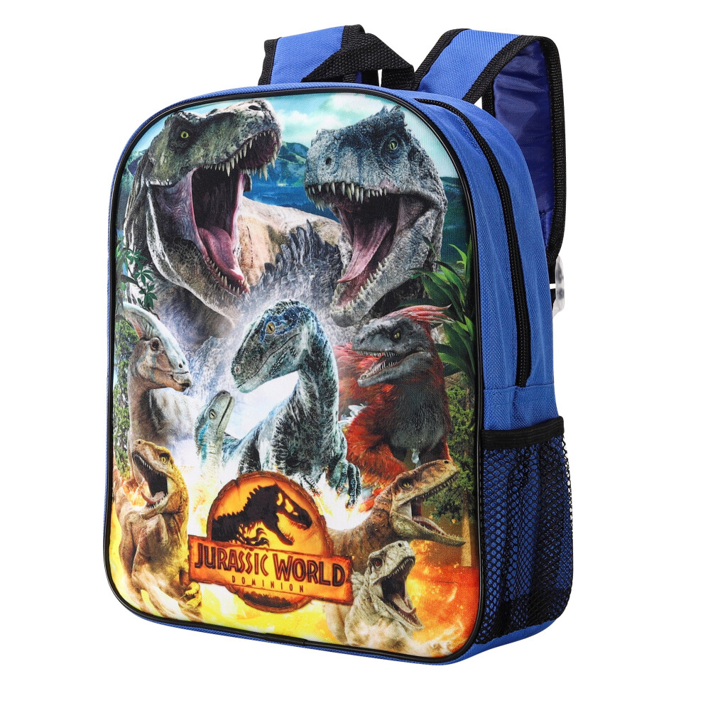 Jurassic World Kids Backpack Rucksack Bag with side mesh pocket