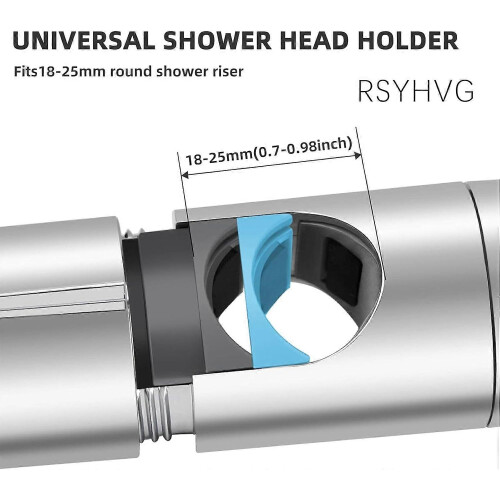 Shower Head Holder, Adjustable 18-25mm Diameter Hand Shower Holder Bracket for 1